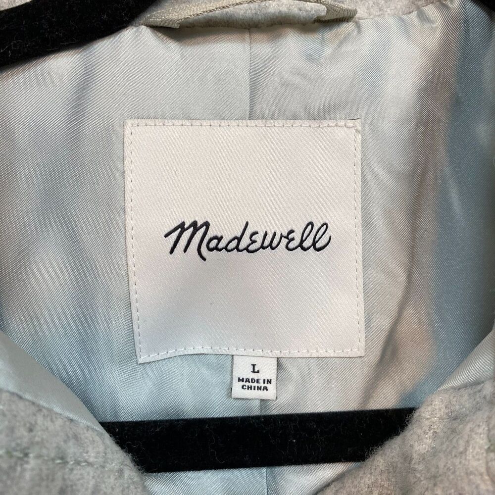 Madewell Belrose Shirt-Jacket Women's L Color Light Graphite - Picture 7 of 9
